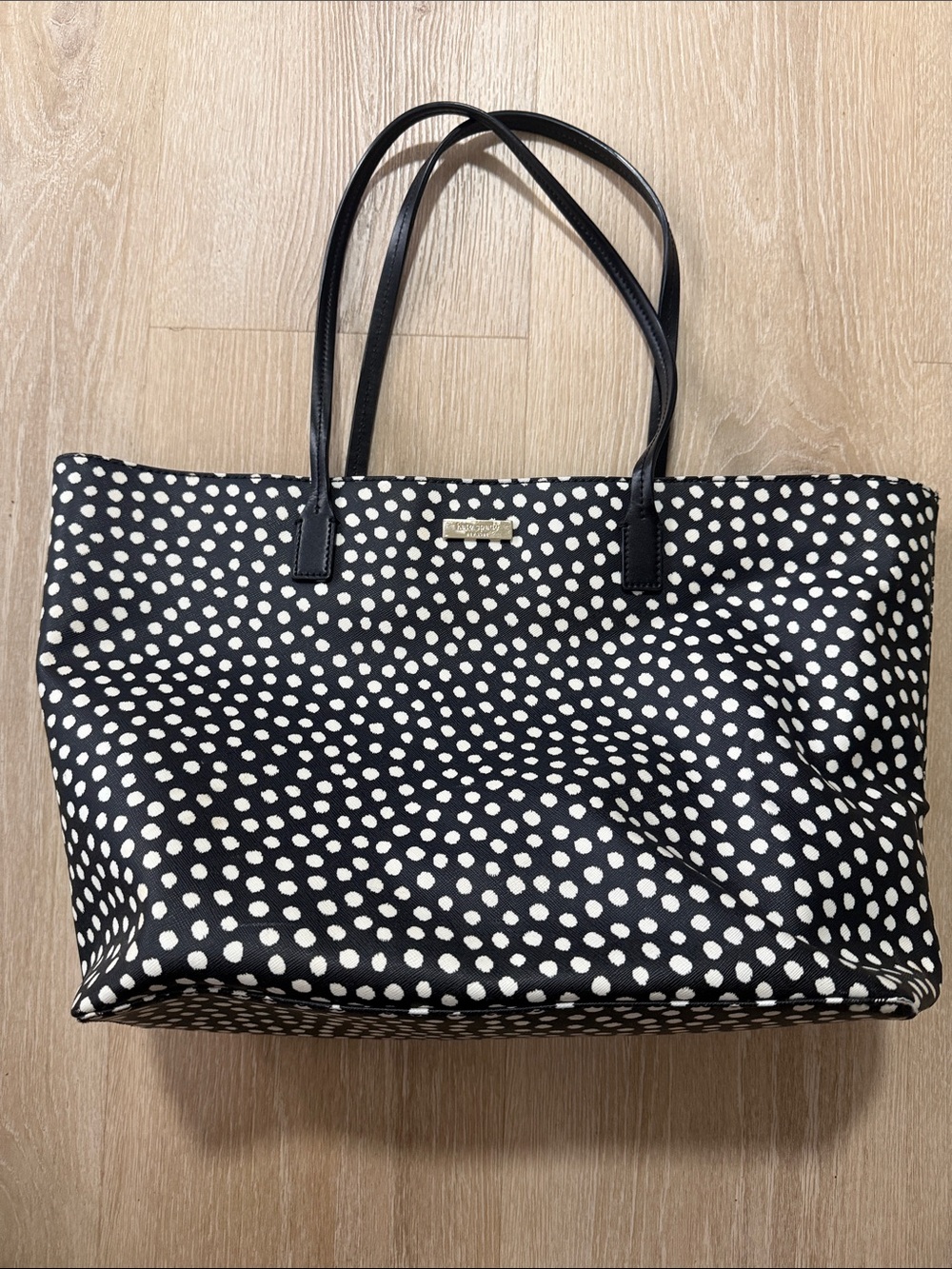 kate spade Black and White Polka Dot Tote